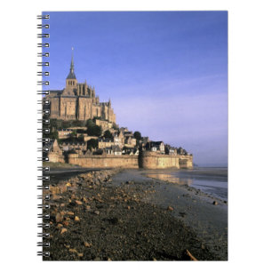 Caderno Espiral Famosa Fortaleza da Ilha de Le Mont St. Michel em