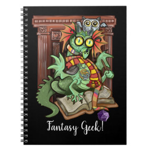 Caderno Espiral Fan Dragon "Fantasy Geek!"