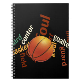 Caderno Espiral Fanáticos pelo esporte no basquetebol Hoops (basqu