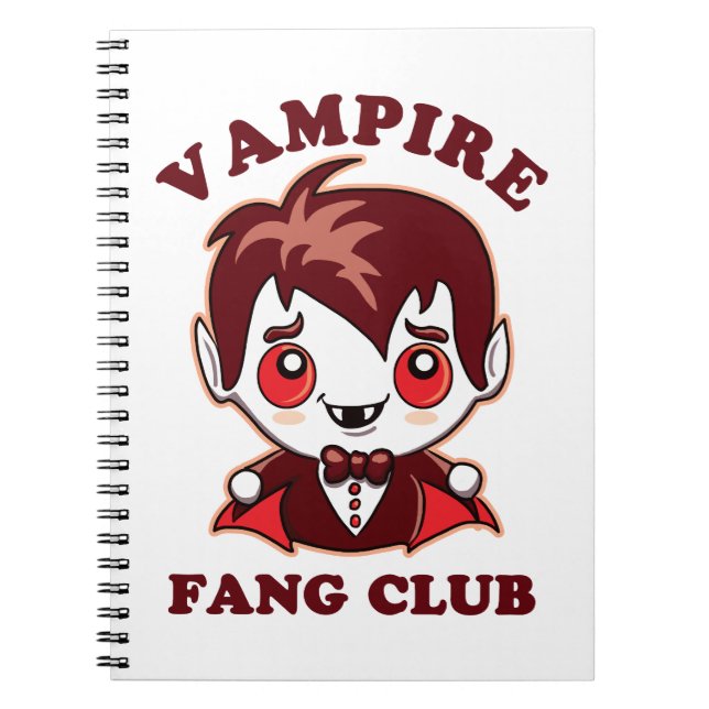 Caderno Espiral Fang Club | Canhões Engraçados E Vampiros Bonitos (Frente)