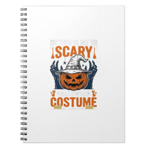 Caderno Espiral Fantasia Assustadora de Halloween Abóbora Bruxa Ch