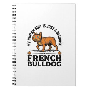 Caderno Espiral Fantasia de Abóbora para Bulldog Francês de Hallow