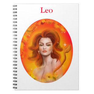 Caderno Espiral Fantasia do zodíaco do horóscopo de Leo