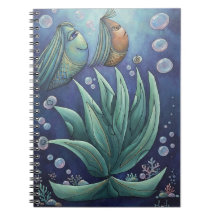 Caderno Espiral Fantasia Estética Subaquática