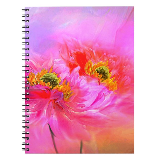 Caderno Espiral Fantasia floral   (Frente)