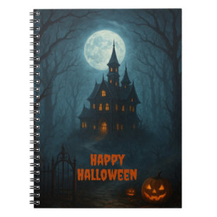 Caderno Espiral Fantasia Gótica   Castelo assombrado e Misty Moonl