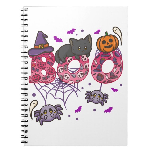 Caderno Espiral Fantasias de Halloween Boo (Frente)