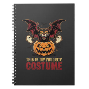 Caderno Espiral Fantasias de Halloween Monstro Abóbora Gótico Veto