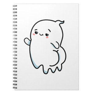 Caderno Espiral Fantasma Bootíclico Kawaii