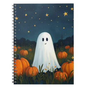 Caderno Espiral Fantasma Branco Bonito com Bombeiros