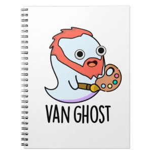 Caderno Espiral Fantasma de Van Gogh Artista Divertido Trocadilho