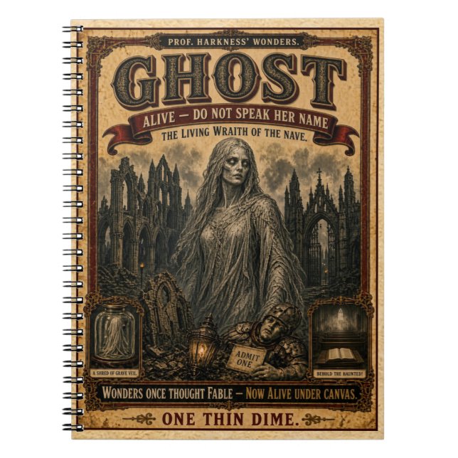 Caderno Espiral Fantasma, Monstro de Circo Antigo (Frente)