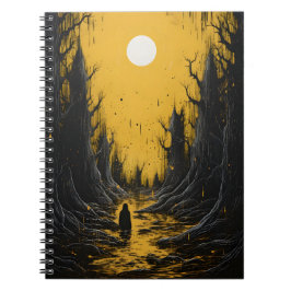 Caderno Espiral Fantasmas De Halloween Na Floresta, Fantasma Assus