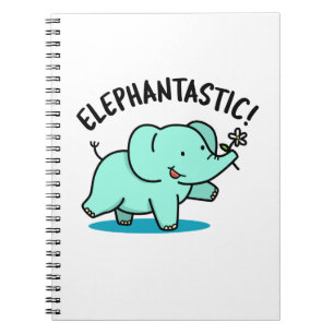 Caderno Espiral Fantástico Elefante Engraçado Punho de Elefante