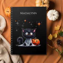 Caderno Espiral Fantástico Fantástico Fantasma Negro Frio Hallowee