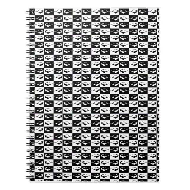 Caderno Espiral Fantástico Oitocinas Mod Sunglass Checkers (Frente)