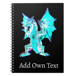 Caderno Espiral Fantasy Aqua Blue Dragon