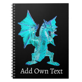 Caderno Espiral Fantasy Aqua Dragon