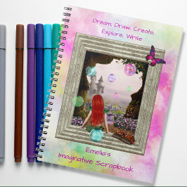 Caderno Espiral Fantasy Elf Castle Imaginative Scrapbook Diário