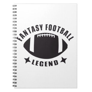Caderno Espiral Fantasy Futebol Legenda Engraçado Novelty Gameday