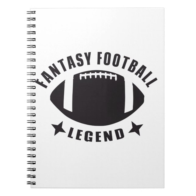 Caderno Espiral Fantasy Futebol Legenda Engraçado Novelty Gameday (Frente)