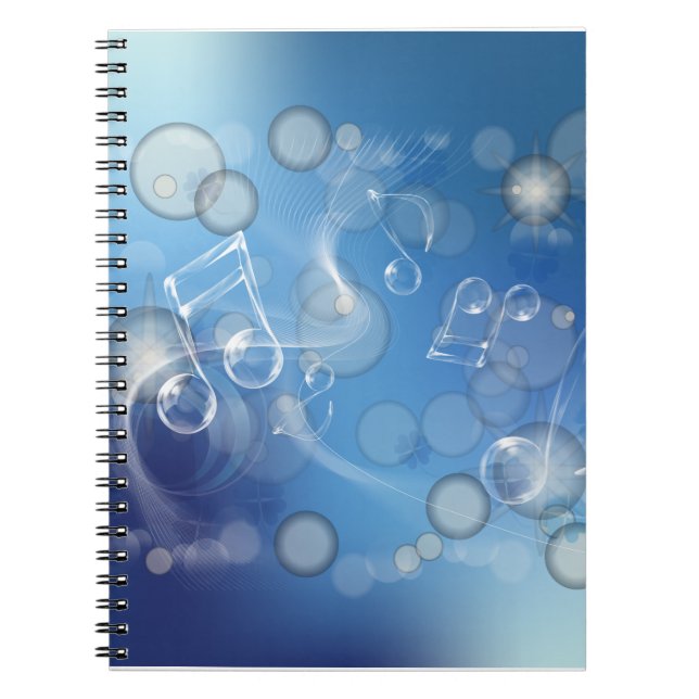 Caderno Espiral Fantasy Glass Music Notes (Frente)