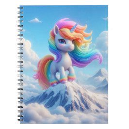 Caderno Espiral Fantasy Rainbow Unicorn