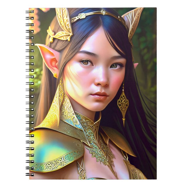 Caderno Espiral Fantasy Woodland Elf Notebook (Frente)