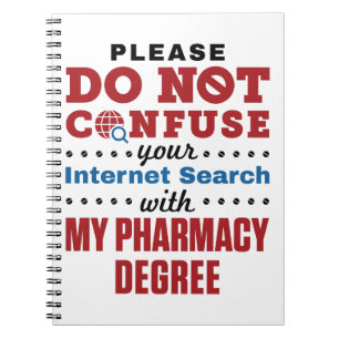 Caderno Espiral Farmacêutico Engraçado Citando Diploma