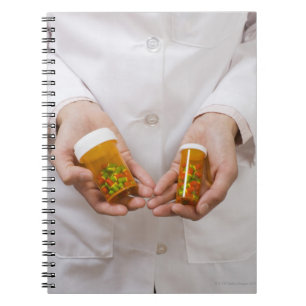 Caderno Espiral Farmacêutico que guardara garrafas de comprimido