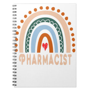 Caderno Espiral Farmacêutico Rainbow Cute Appreciação Trabalho Ess