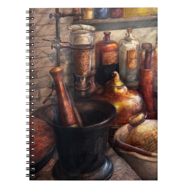 Caderno Espiral Farmácia - pilão - farmacologia (Frente)