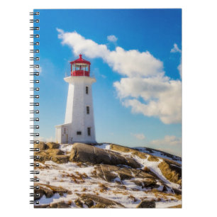 Caderno Espiral Faróis   Cove Nova Escócia da Peggy