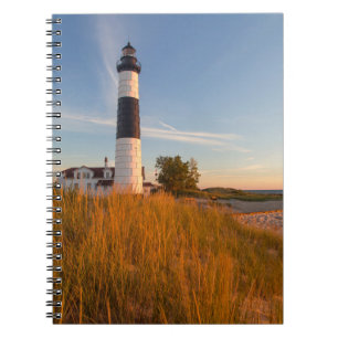 Caderno Espiral Farol Big Sable Point no Lago Michigan 3