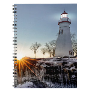 Caderno Espiral Farol da cabeça de sangria