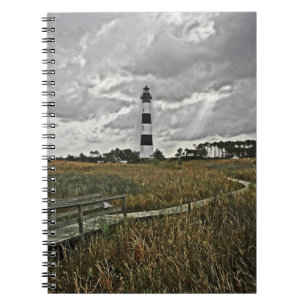 Caderno Espiral Farol da ilha de Bodie