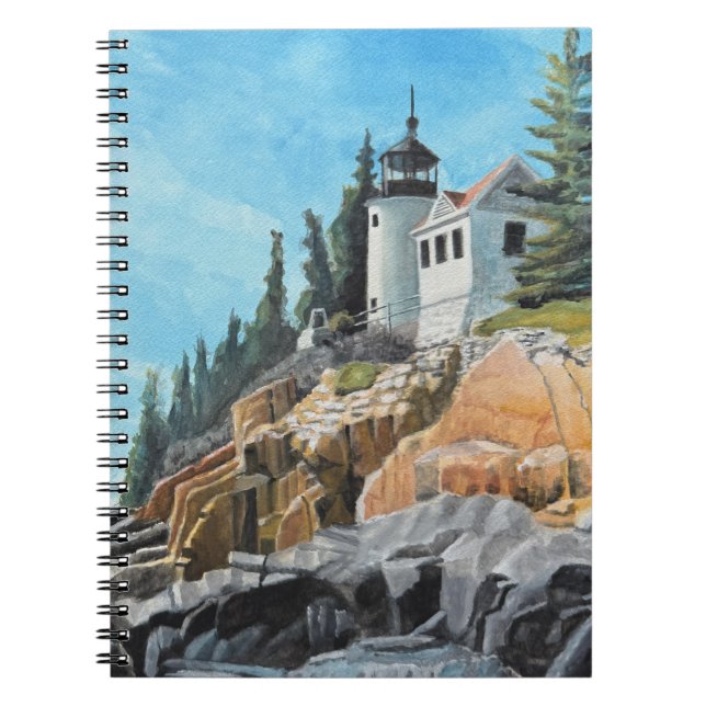 Caderno Espiral Farol de Bass Harbor (Frente)