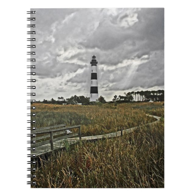 Caderno Espiral Farol de Bodie Island (Frente)