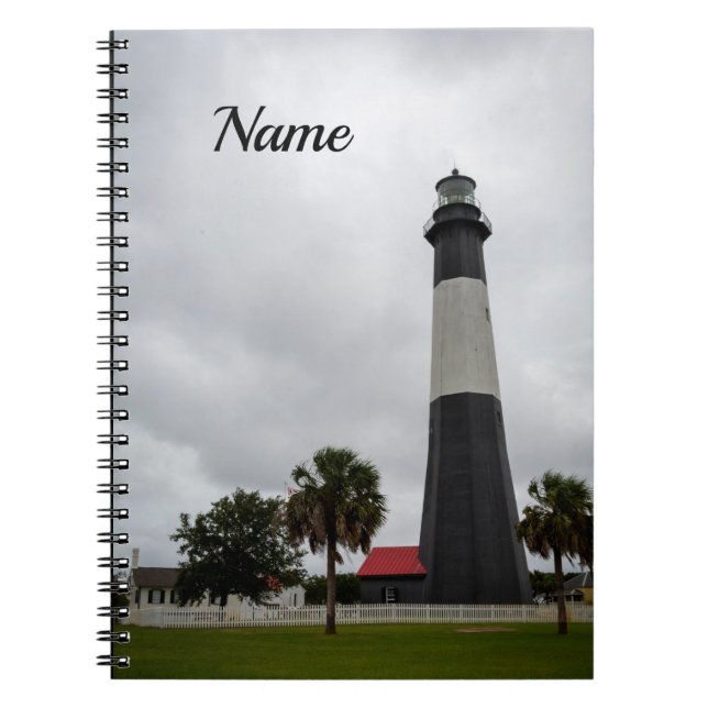 Caderno Espiral Farol de Tybee Island (Frente)