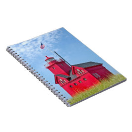 Caderno Espiral Farol do Big Red Michigan