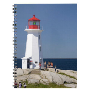 Caderno Espiral Farol em Peggy's Cove, Nova Scotia, Canadá.