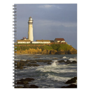 Caderno Espiral Farol em Pigeon Point State Beach em San 2