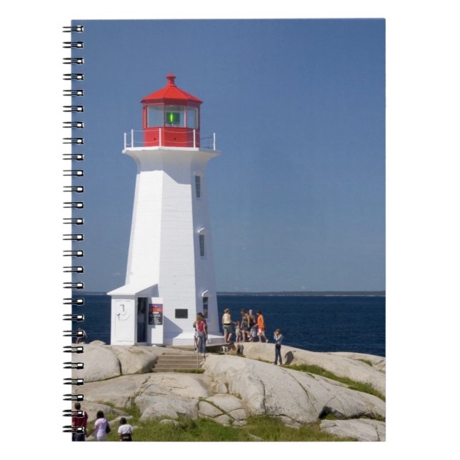 Caderno Espiral Farol na Cove da Peggy, Nova Escócia, Canadá. (Frente)