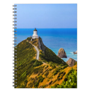 Caderno Espiral Farol Nugget Point, Nova Zelândia