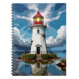 Caderno Espiral Farol Stormy - Torre Navegável
