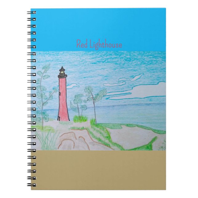 Caderno Espiral Farol Vermelho (Frente)