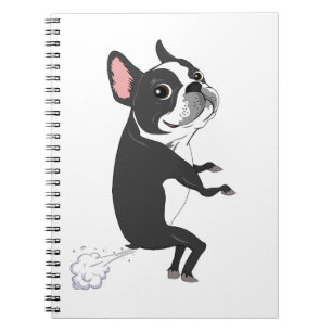 Caderno Espiral Farting Boston Terrier - Silencioso mas Mortal