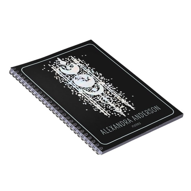 Caderno Espiral Fases Celestiais Da Lua Mística Espiritual Espirit (Lado Direito)