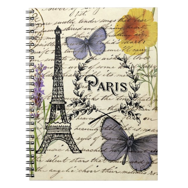 Caderno Espiral Fashion Salon SPA Torre francesa eiffel Paris (Frente)