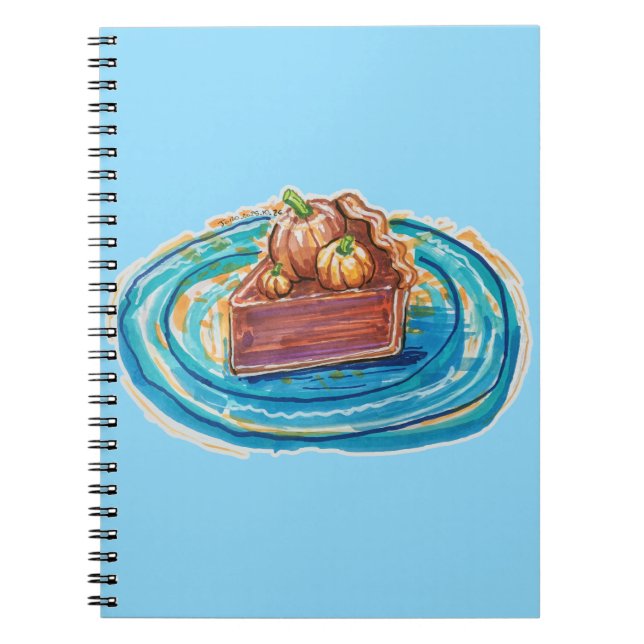 Caderno Espiral Fatia de Torta de Abóbora (Frente)